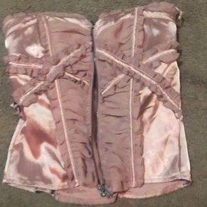 Bebe corset light pink. Size small